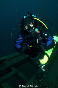 Great Lakes Wreck Diver-Diver on the wreck of the Barque ... by David Gilchrist 